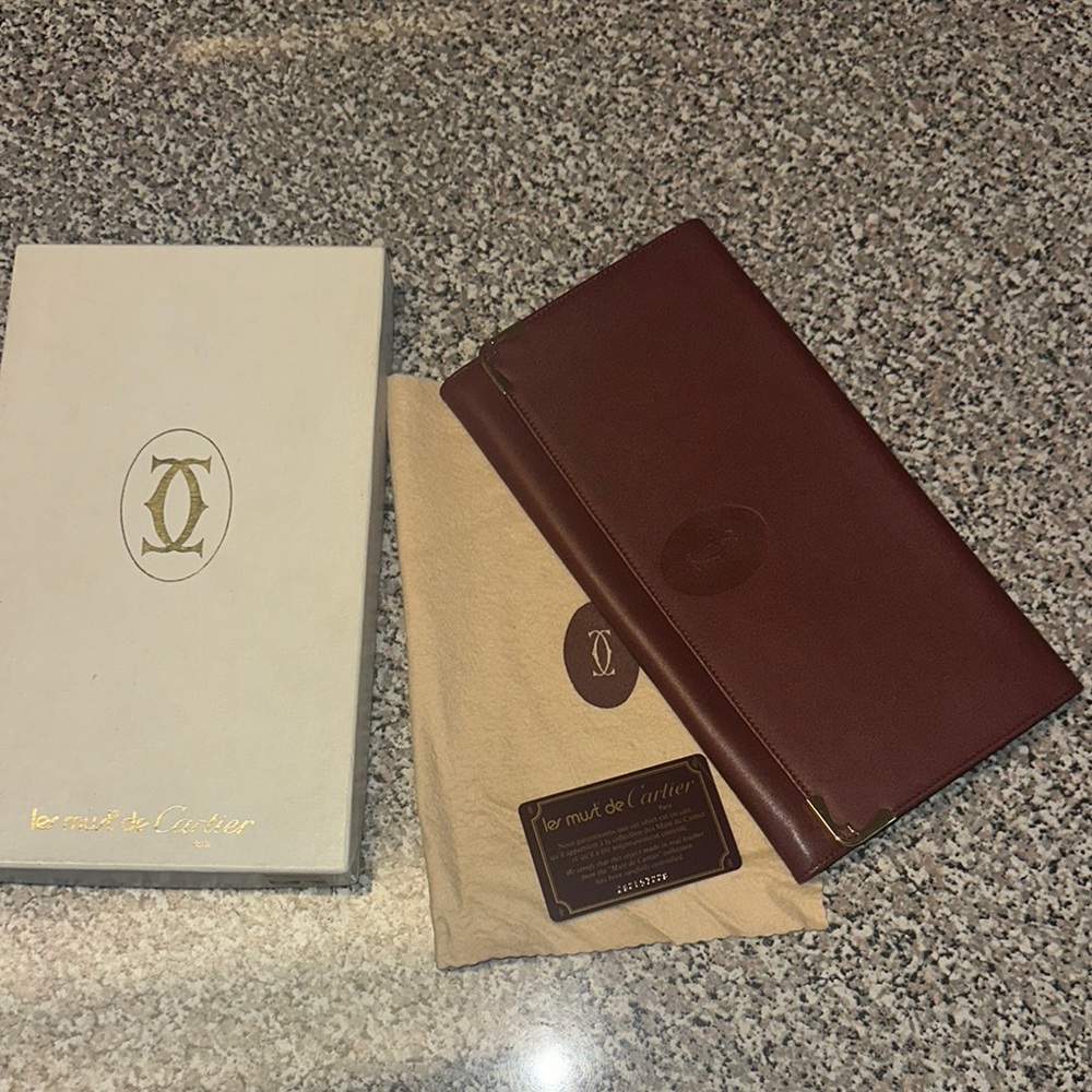 Vintage Cartier Leather Clutch